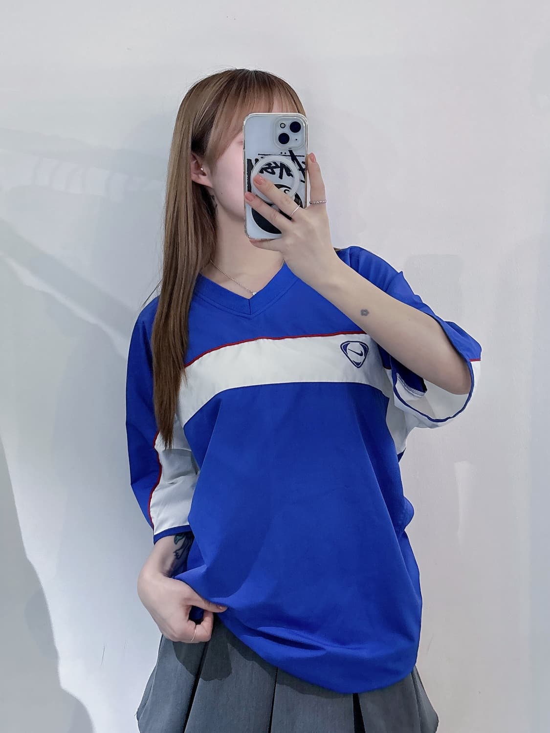 나이키 00‘s 배색 스톰 스우시 웜업 상품이미지1