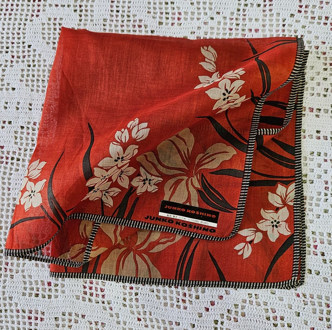 디자이너 플라워 손수건 3장 일괄 상품이미지6