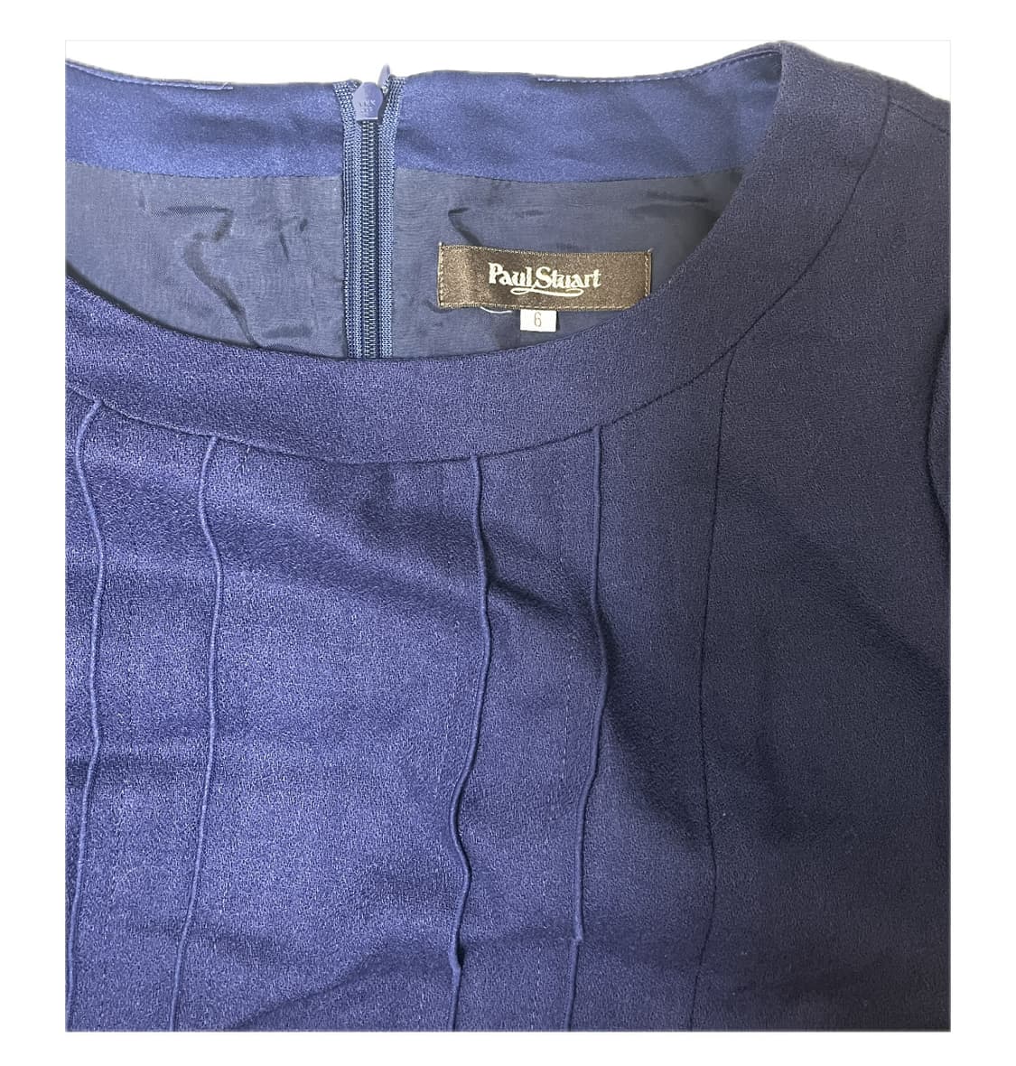 Paul Stuart 폴스튜어트 네이비 7부 소매 원피스 상품이미지4