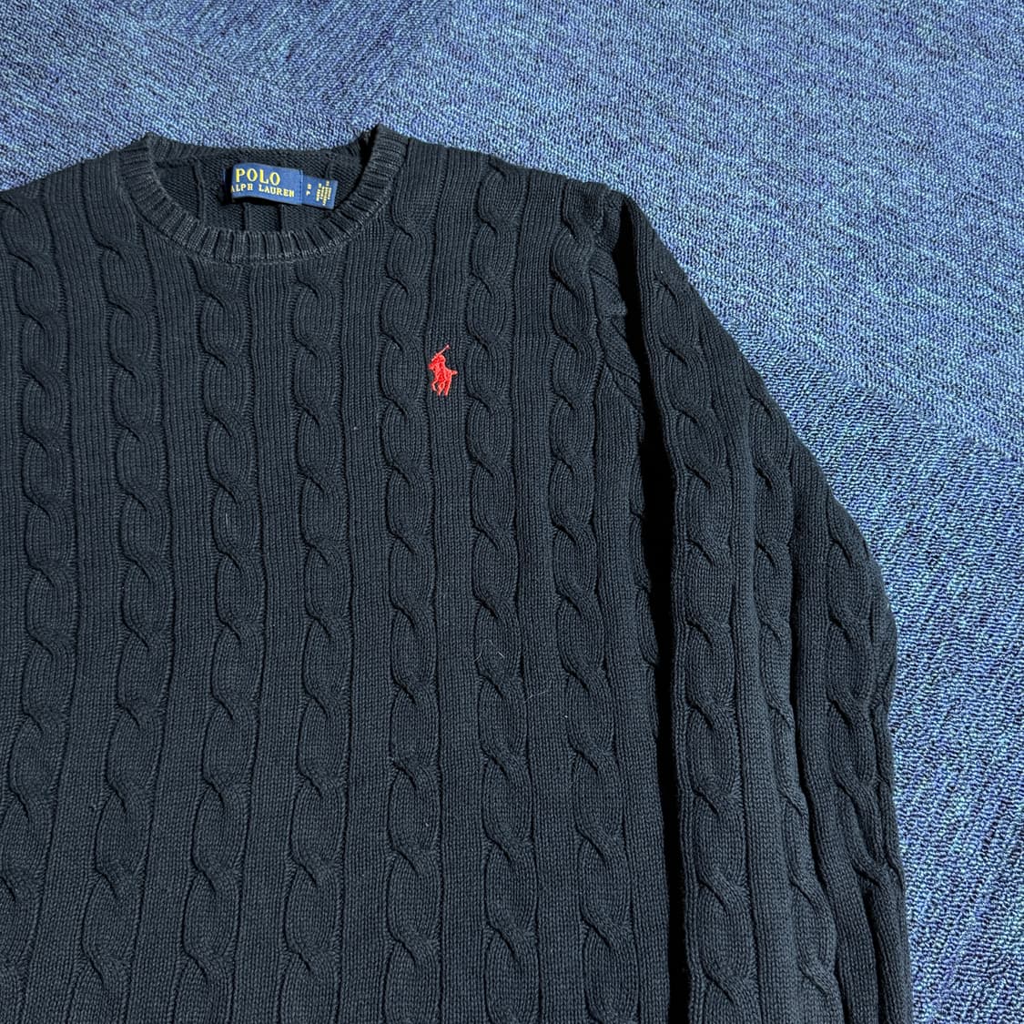 폴로 랄프로렌 네이비 케이블 니트 상품이미지2