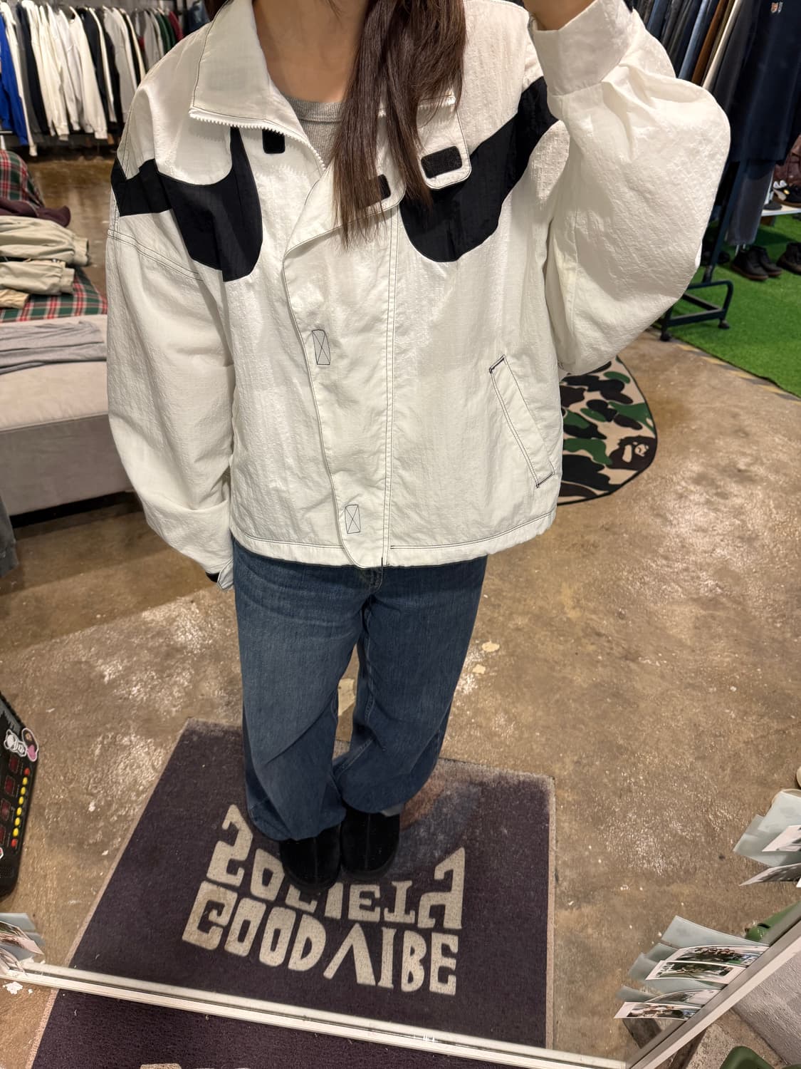 나이키 우먼스 스우시 리펠 우븐 자켓 상품이미지4