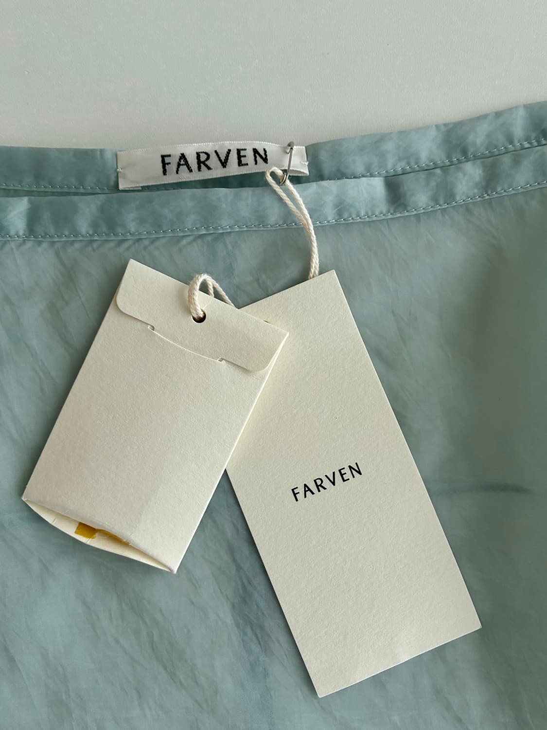M) 새상품 파르벵 FARVEN 시어 레이어드 스커트 민트 상품이미지3