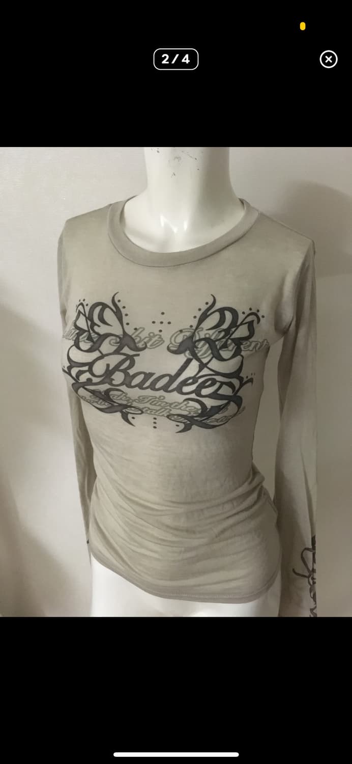 배디 시스루 프린팅 롱슬리브 상품이미지5