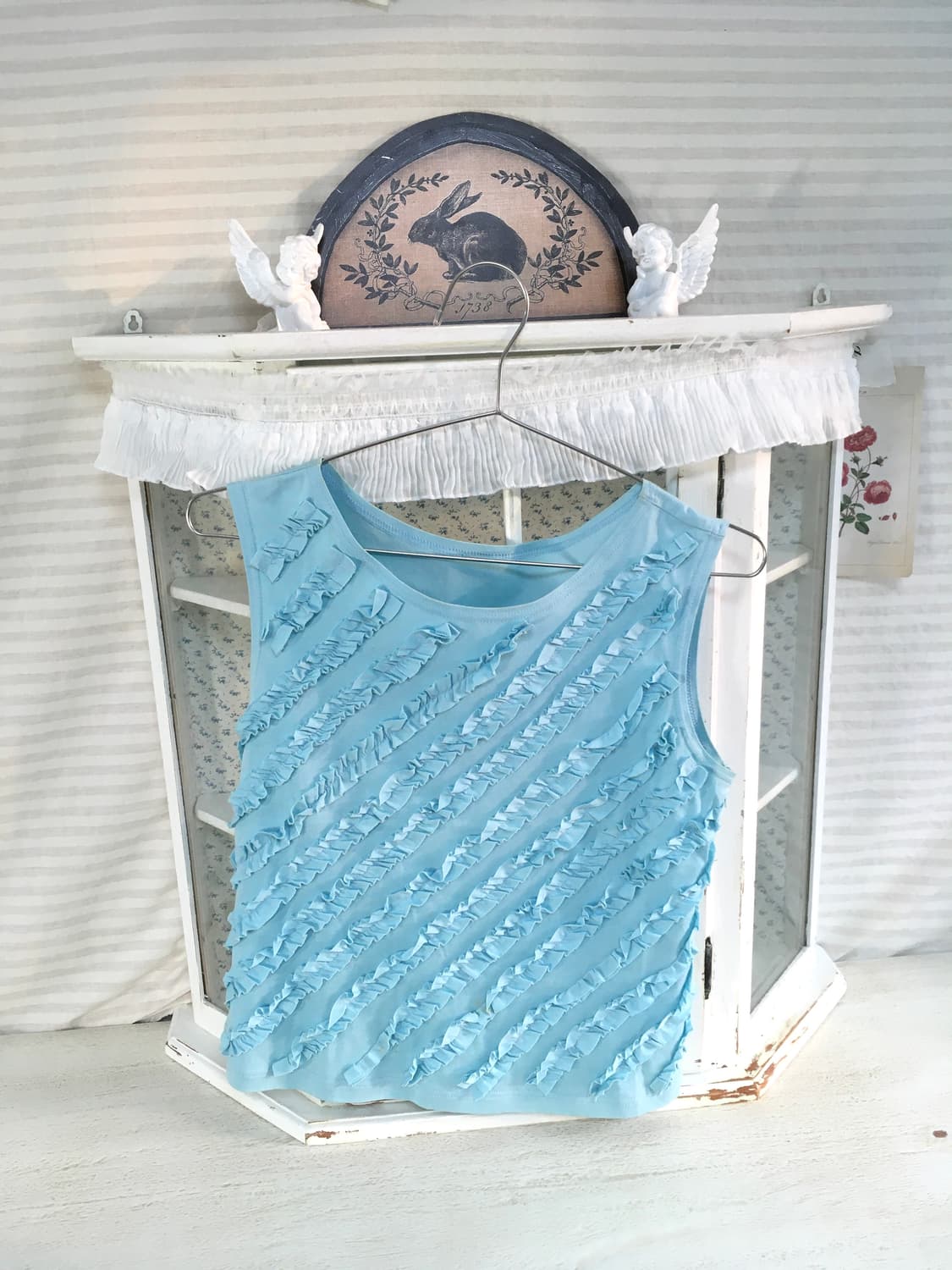 빈티지 민트 프릴 나시 상품이미지1