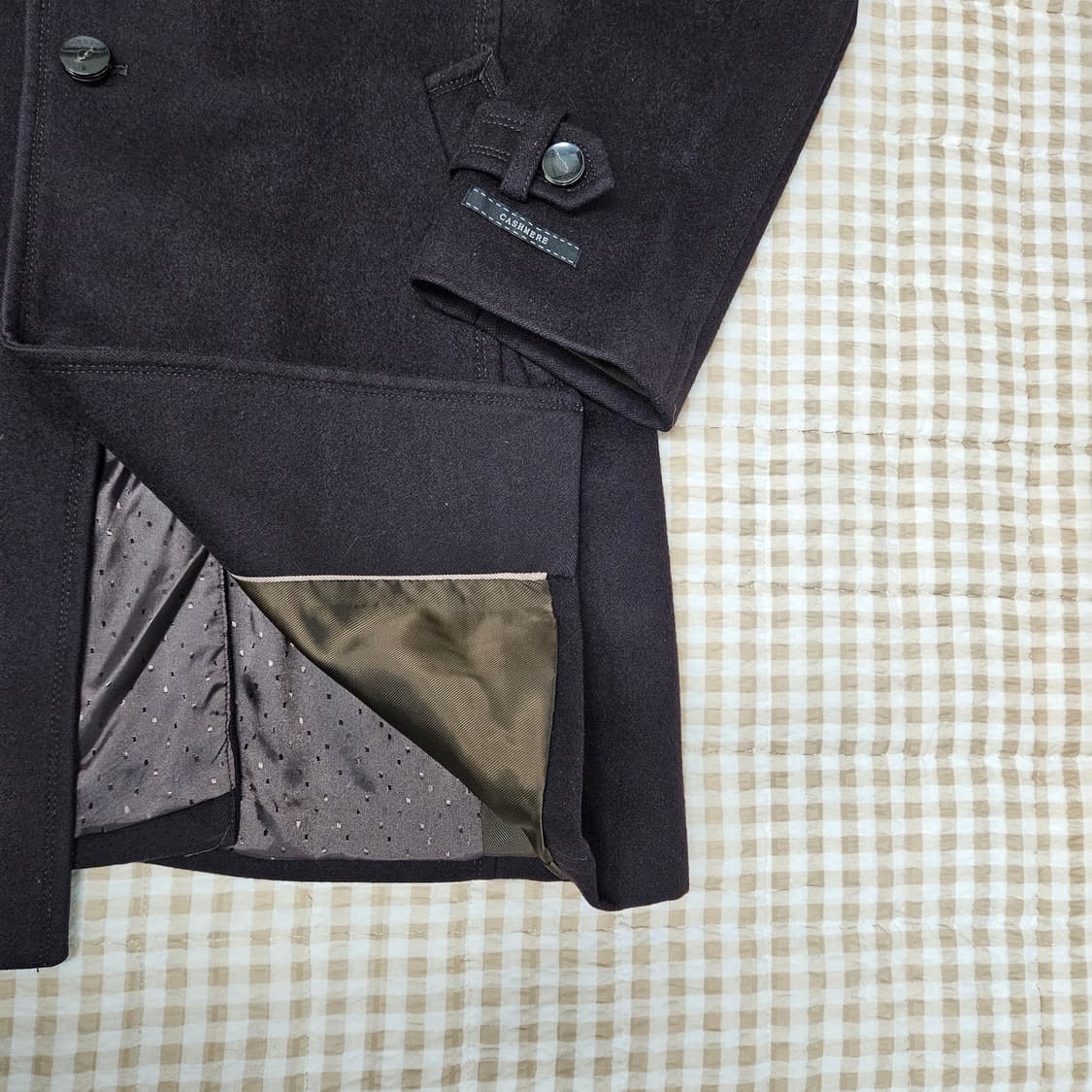 지센 울 캐시미어 하프코트 남자100~105 상품이미지5