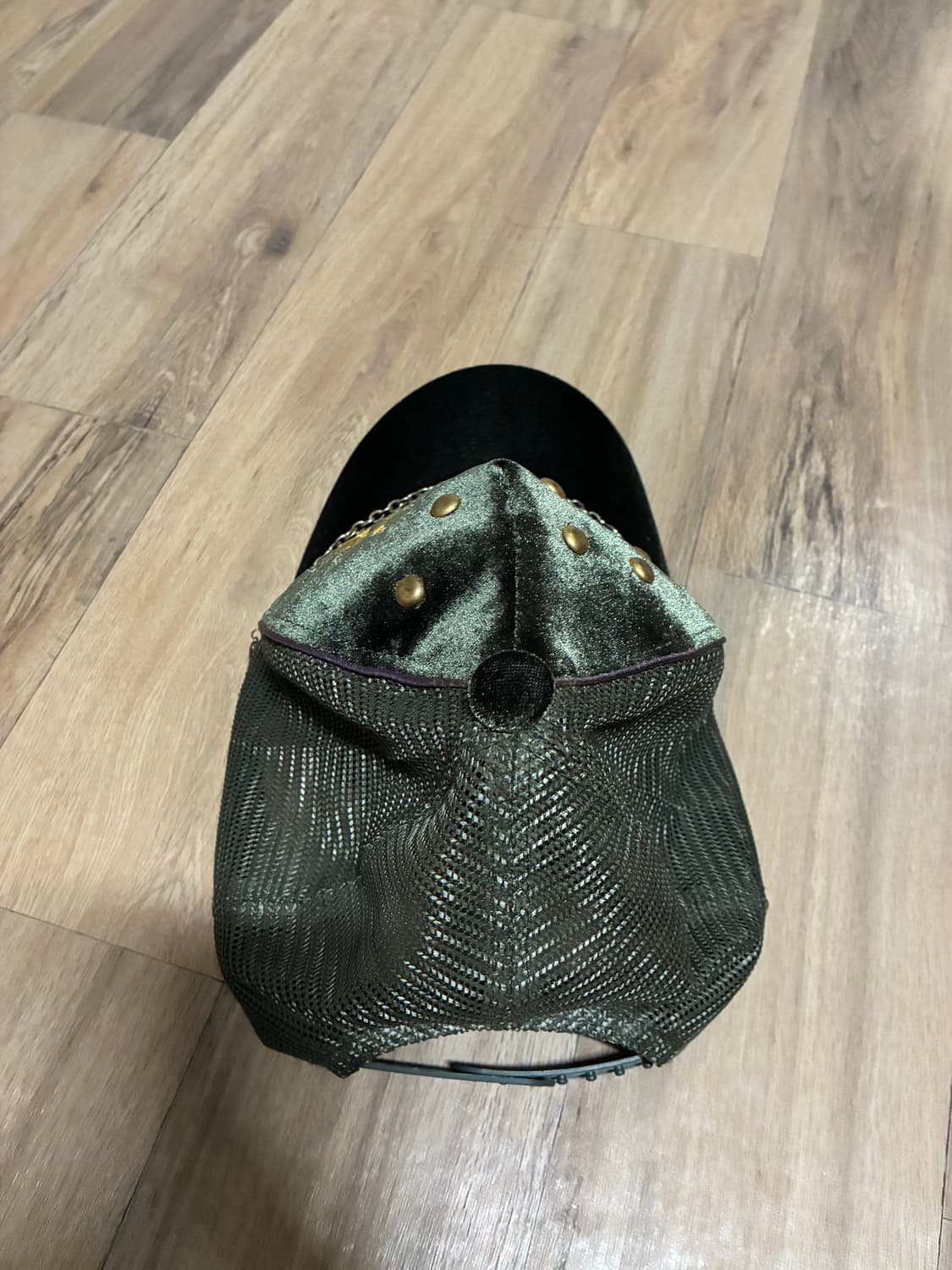 [새상품] 벨벳 체인 자수 모자 볼캡 상품이미지6