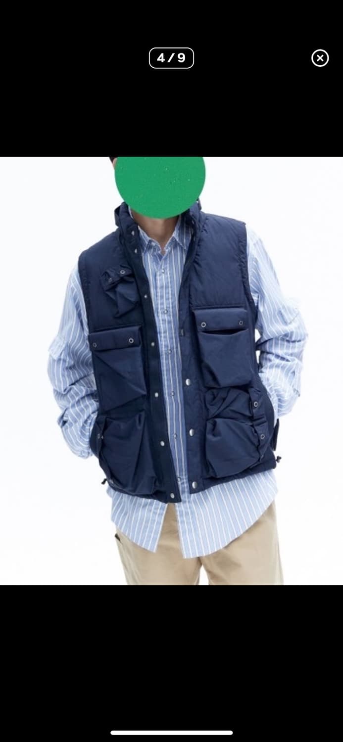 [판매 ODS] PRESERVER 프리져버 다운베스트 네이비 L 상품이미지1