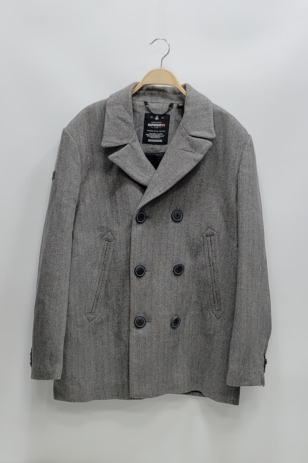 SUPRE DRY슈퍼드라이 더블 피코트 / 남 XXL 그레이
 상품이미지1