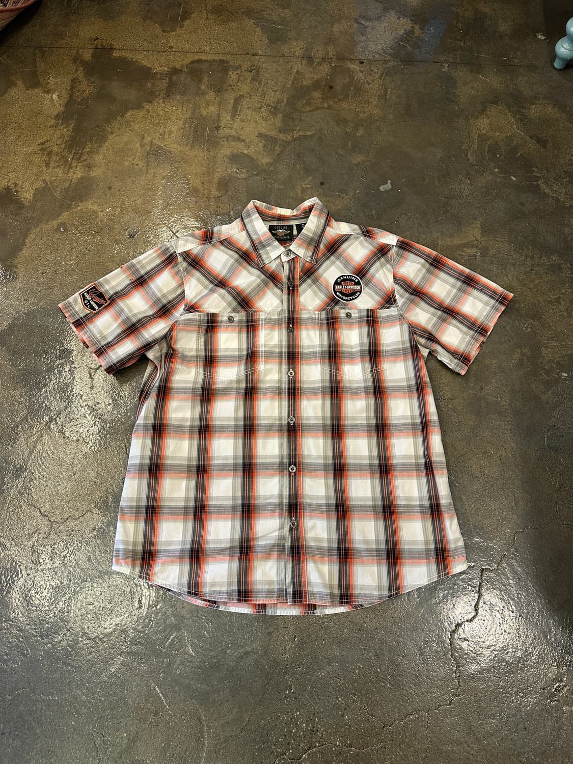 Harley Davidson 할리 데이비슨 체크셔츠 XL 상품이미지1