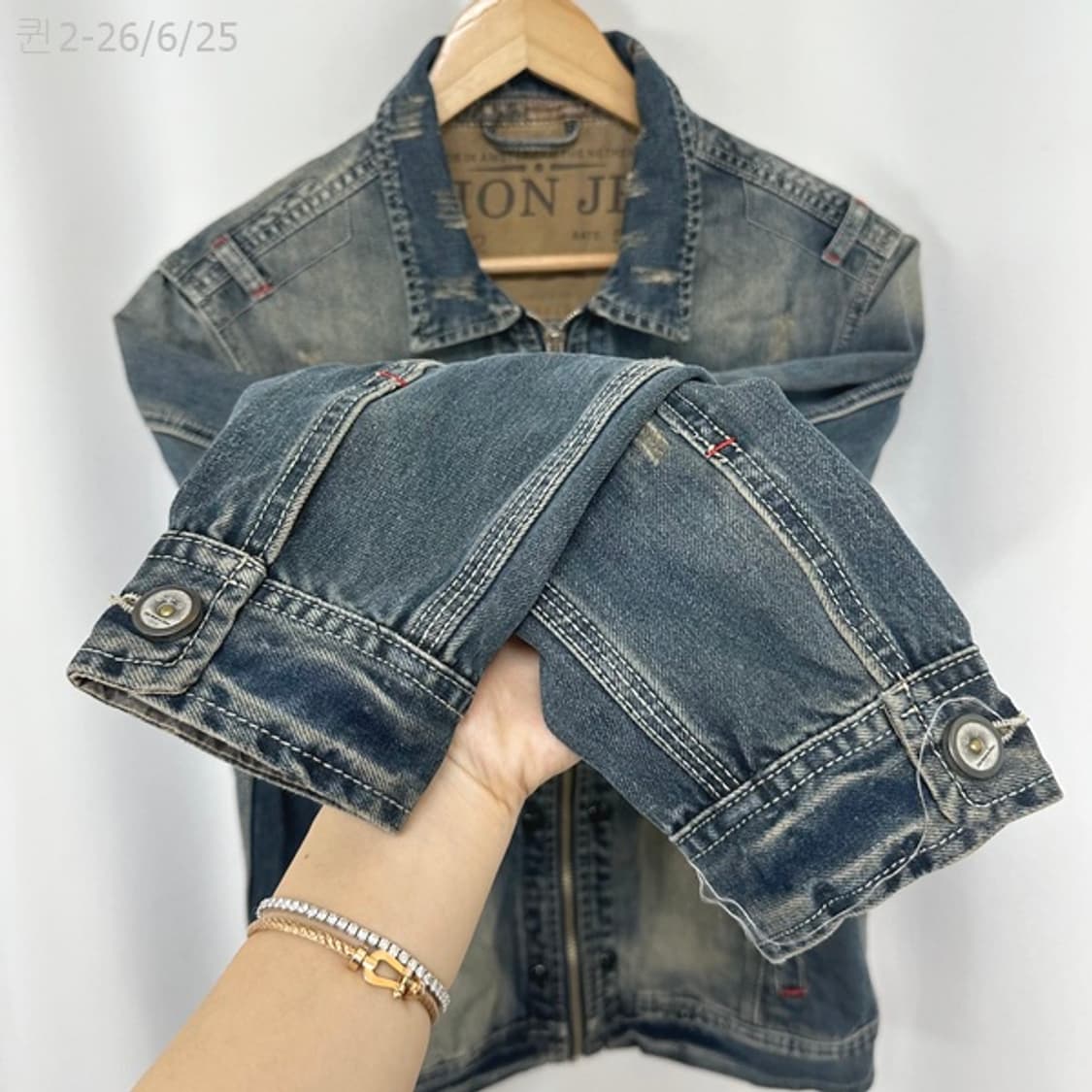 NEWJEANS 남자 데님 집업자켓 ONE SIZE 상품이미지4