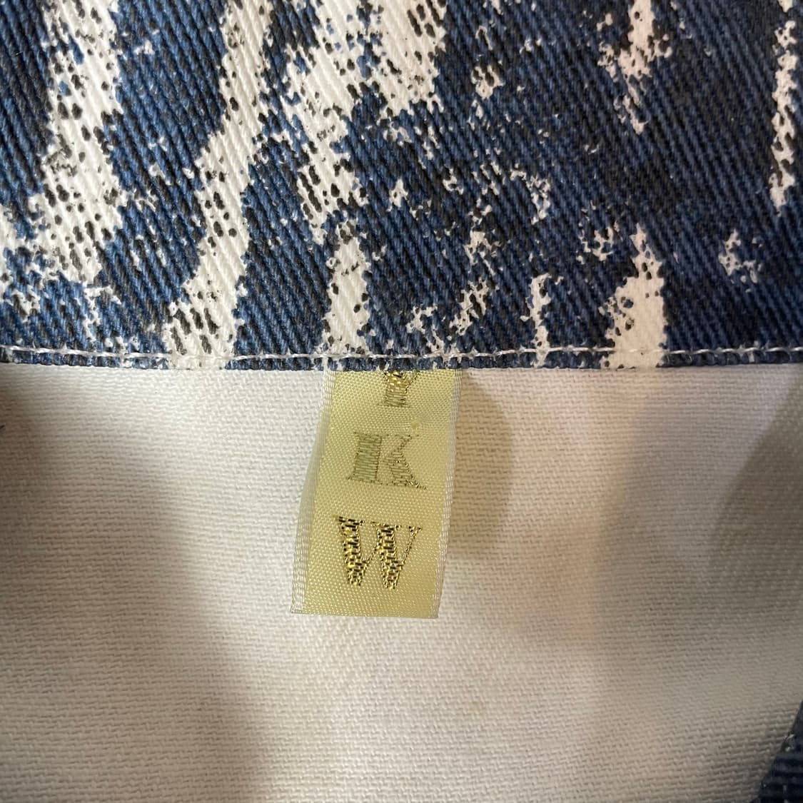 빈티지 유니크 스크레치 페인킹 아트 청자켓 상품이미지4