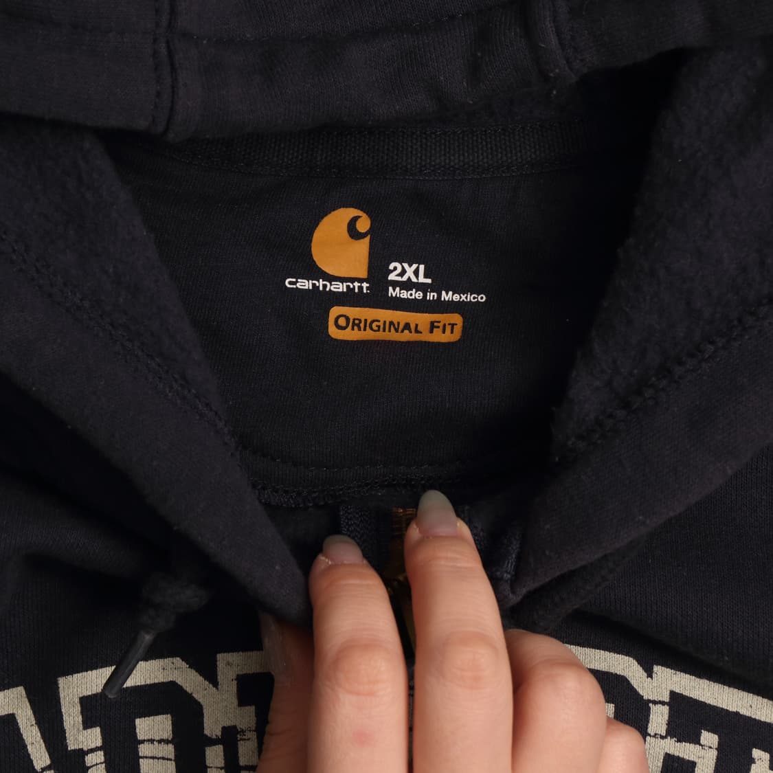 칼하트 헤비코튼 프린팅 후드집업 A1724 상품이미지3