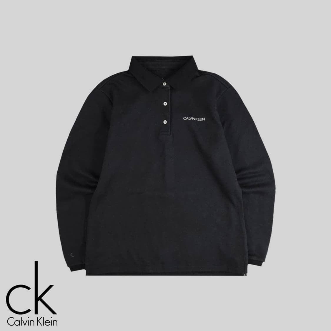 [L] Calvin Klein 캘빈클라인 기모 퍼포먼스 긴팔 카라티 상품이미지4