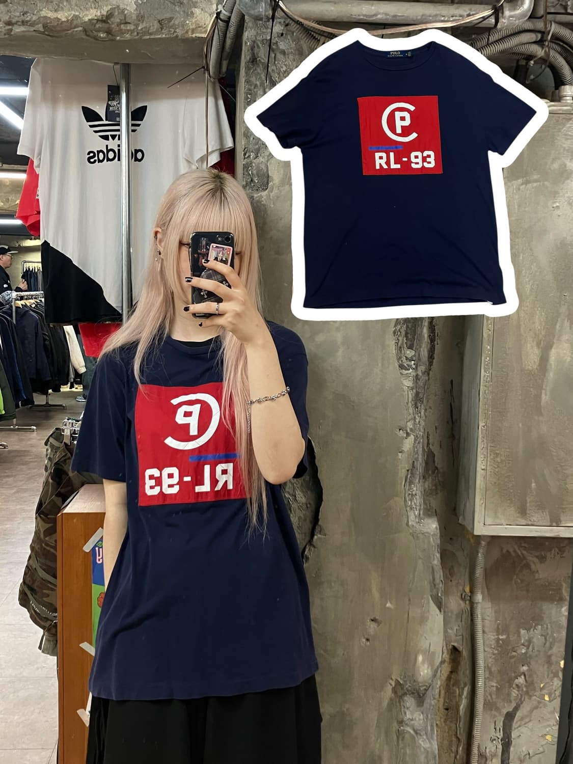 폴로 랄프로렌 반팔 네이비 M  #csz1520  상품이미지1