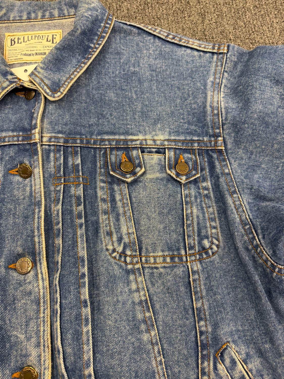 OS) Bellepoele 빈티지 워싱 데님 자켓 상품이미지3