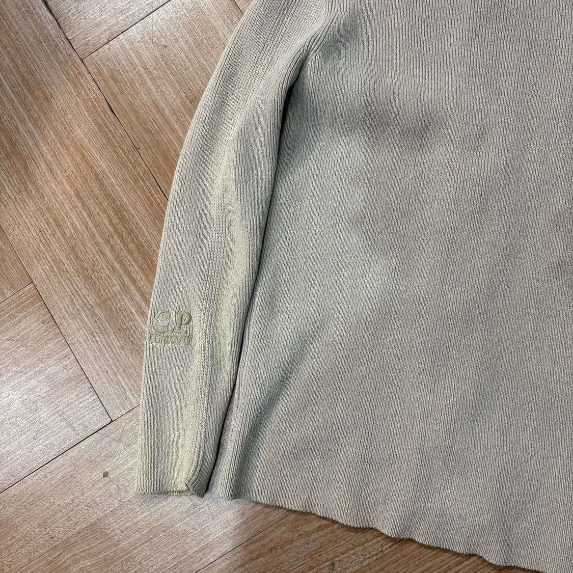 씨피컴퍼니 오트밀 니트 고글 후디 자켓 상품이미지6