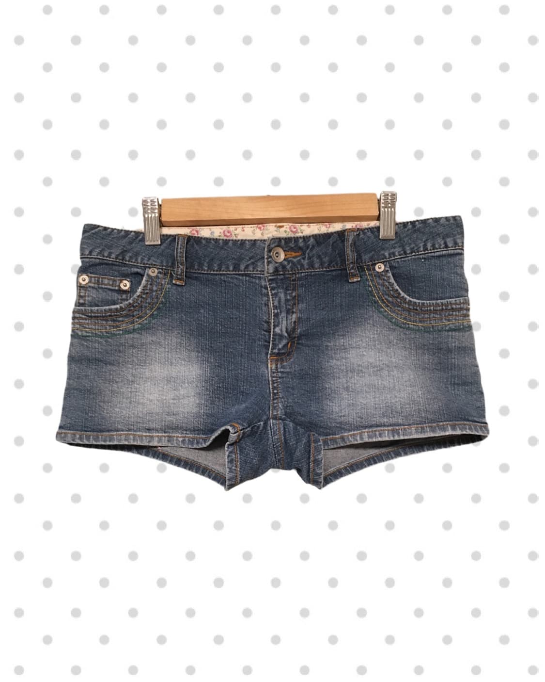 vintage flower low-rise denim short pant 상품이미지6