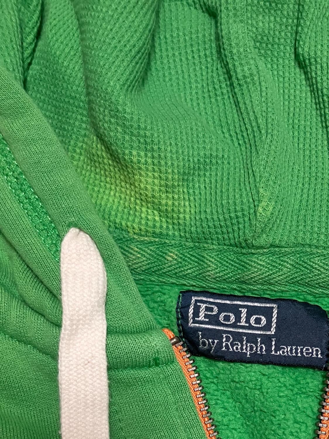 폴로 랄프로렌 그린 & 오렌지 포니 후드 집업 상품이미지6
