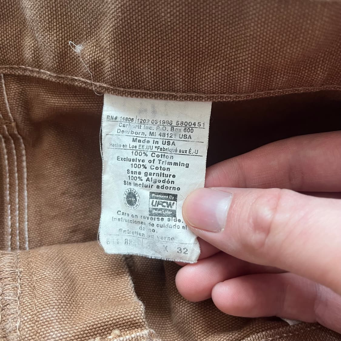 빈티지 usa 칼하트 카펜터팬츠 브라운 상품이미지2