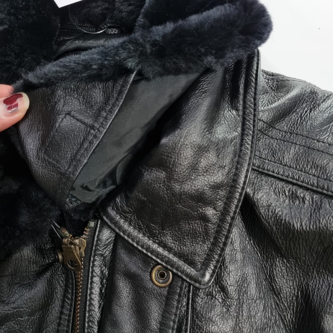 빈티지 A2 레더자켓 퍼탈부착 상품이미지4