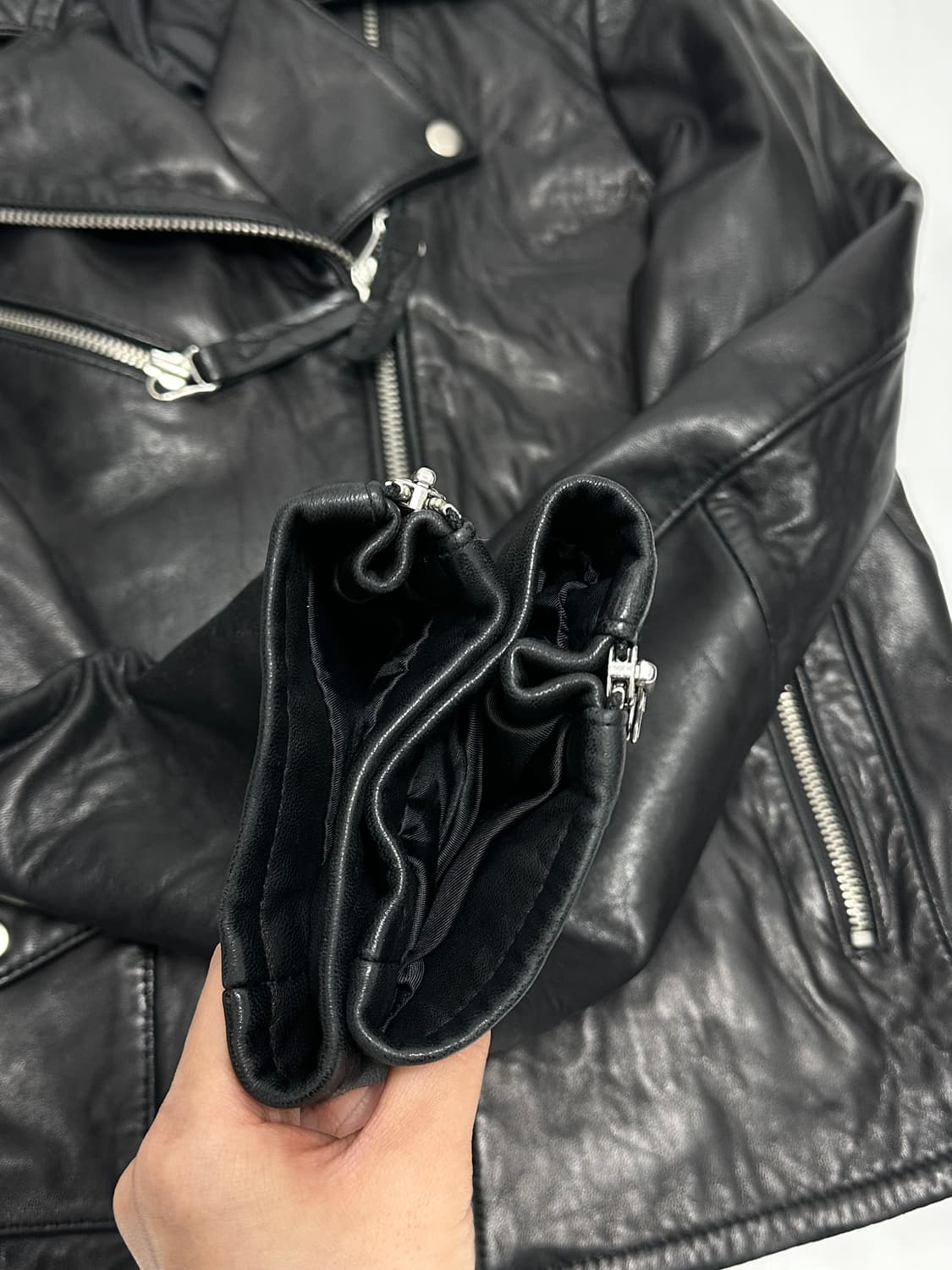 GLEIGH 양가죽 라이더 자켓 여자 레더 상품이미지6