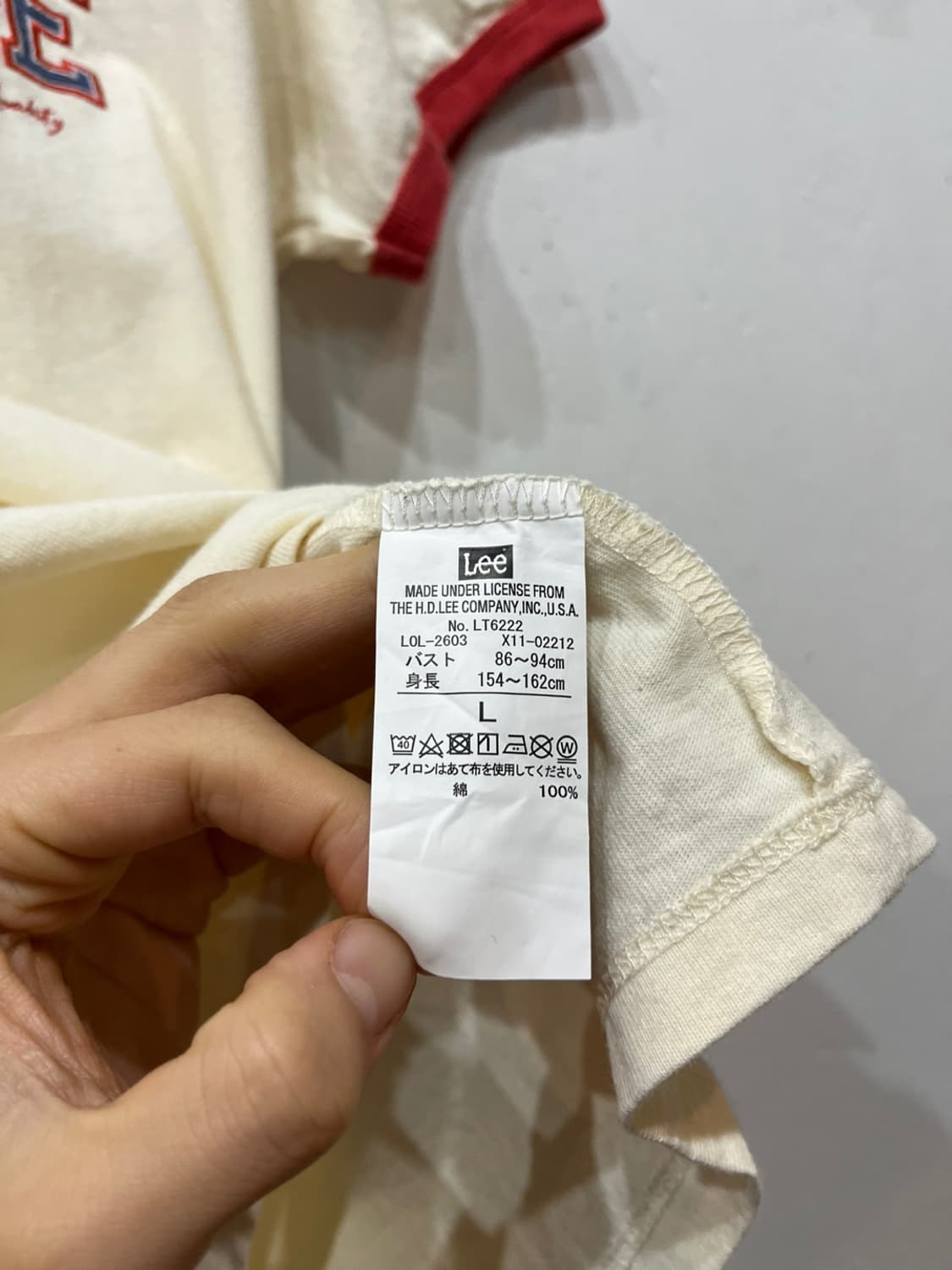 Lee 재팬 반팔 링거티 상품이미지5