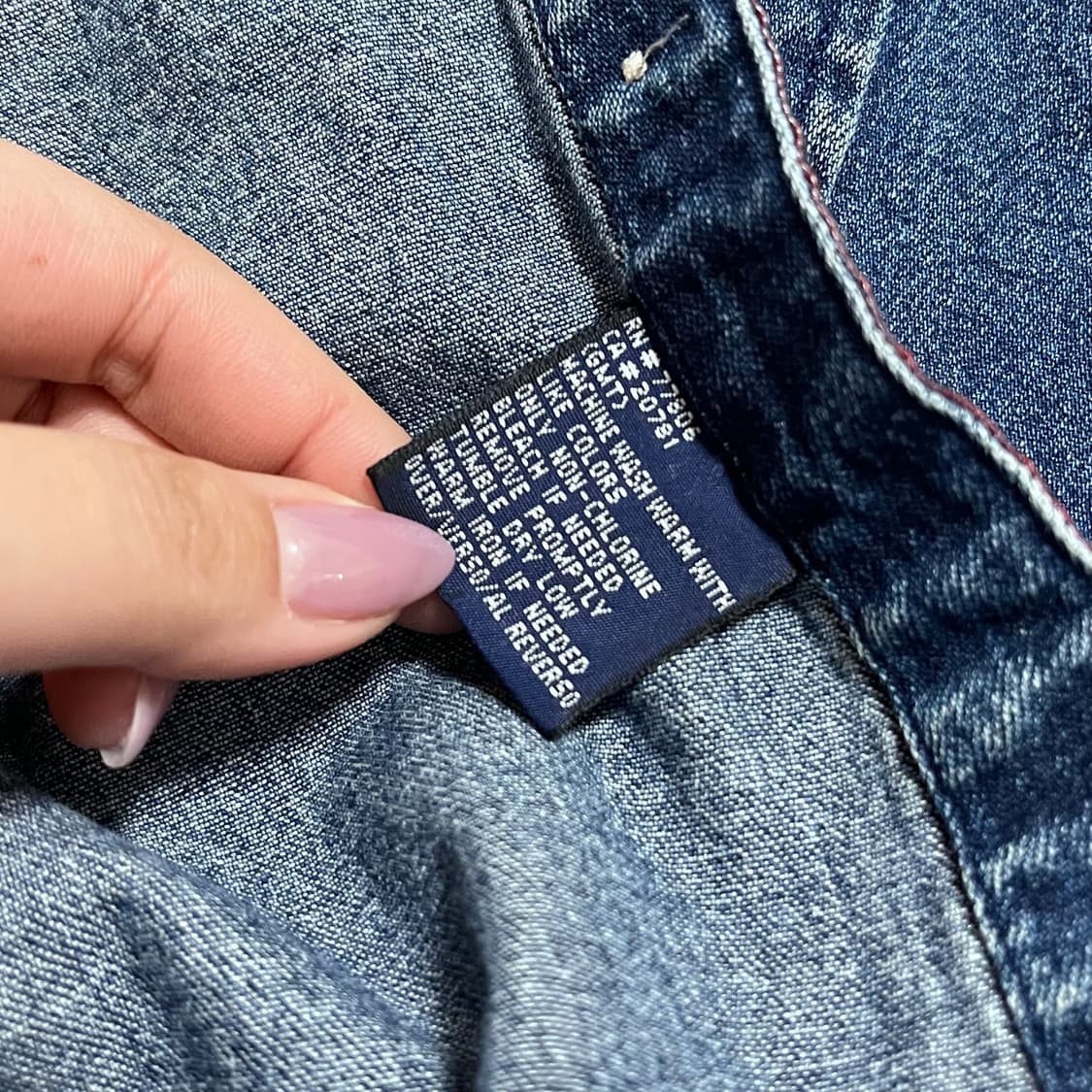 [정품] 타미 진청 중간로고 포켓 셔츠 [ XL ] 상품이미지7