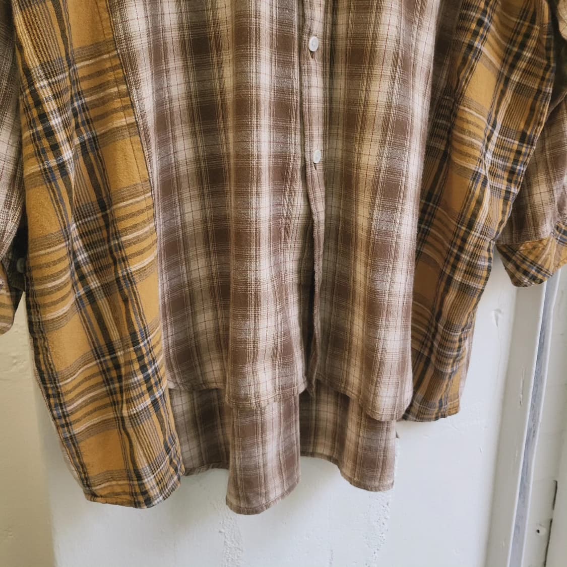 Gentle is.. 패치워크 면셔츠 상품이미지6