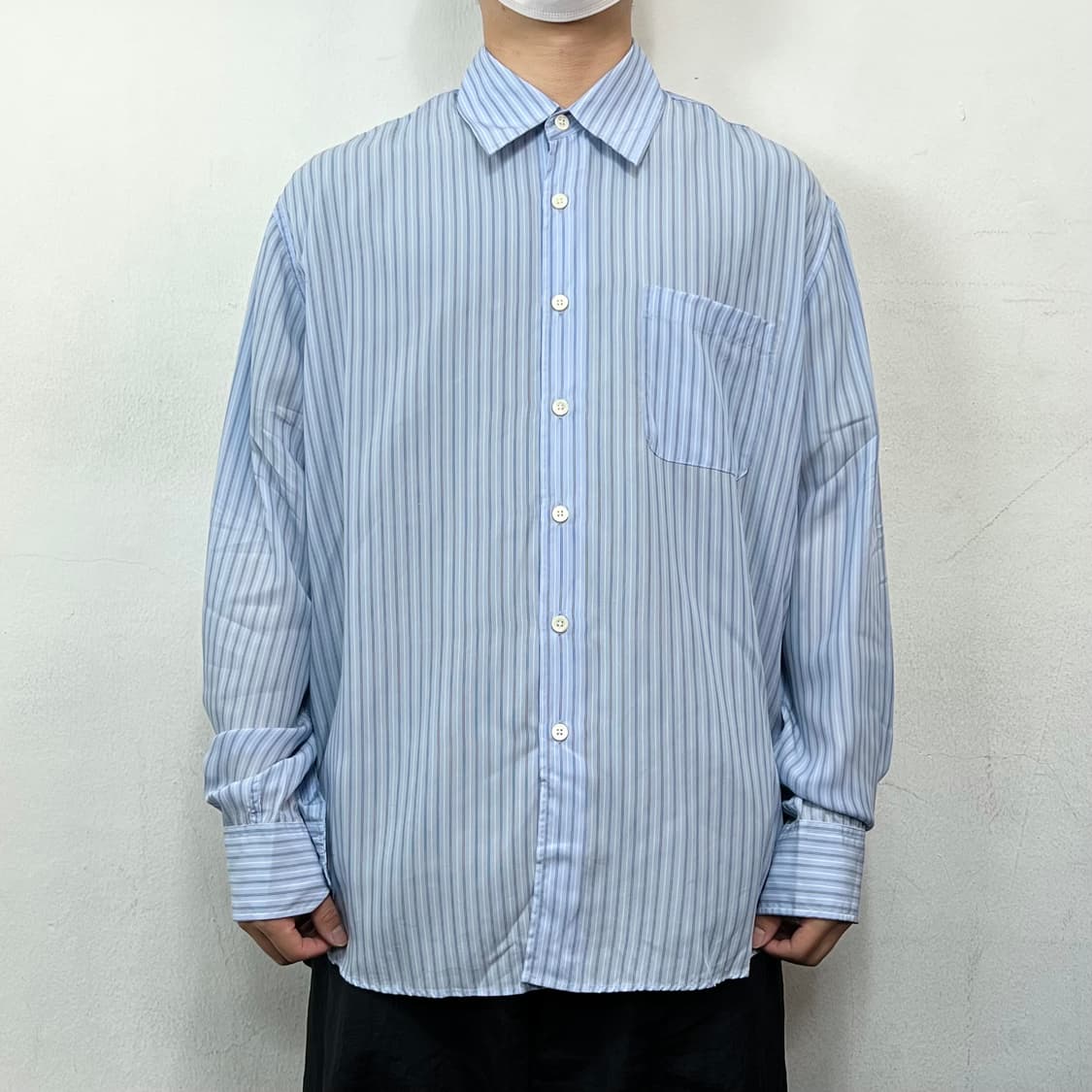 아워레가시 어보브 스트라이프 텐셀 셔츠 상품이미지3