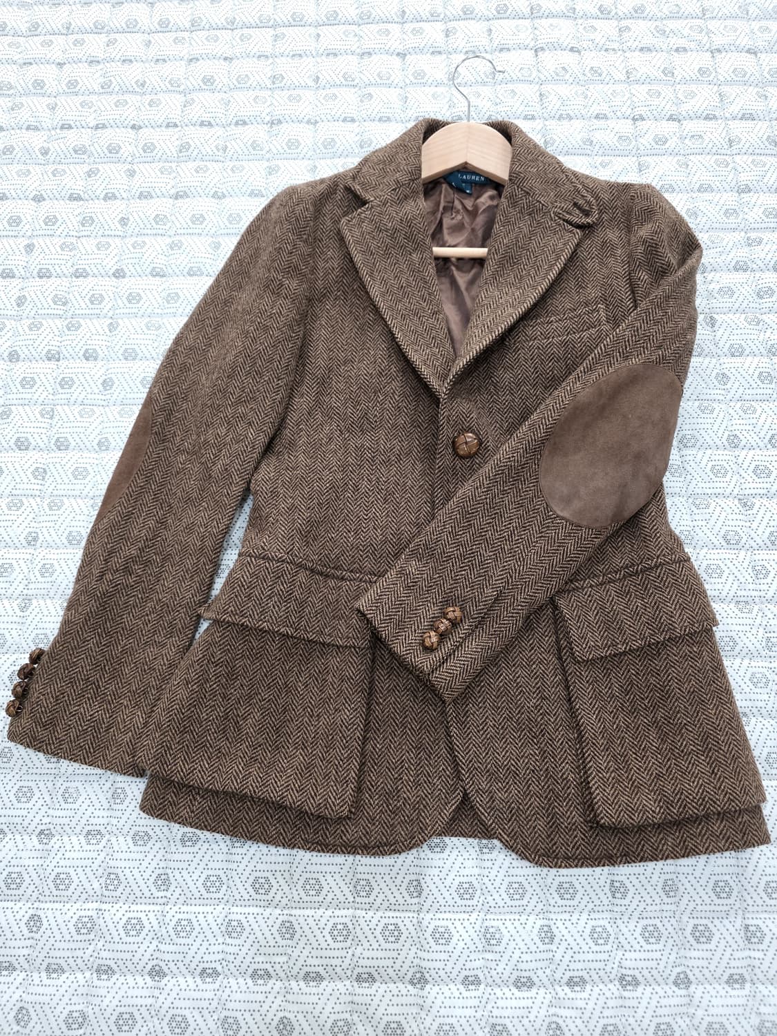 폴로 랄프로렌 헤링본 브라운 자켓 ~55 상품이미지3