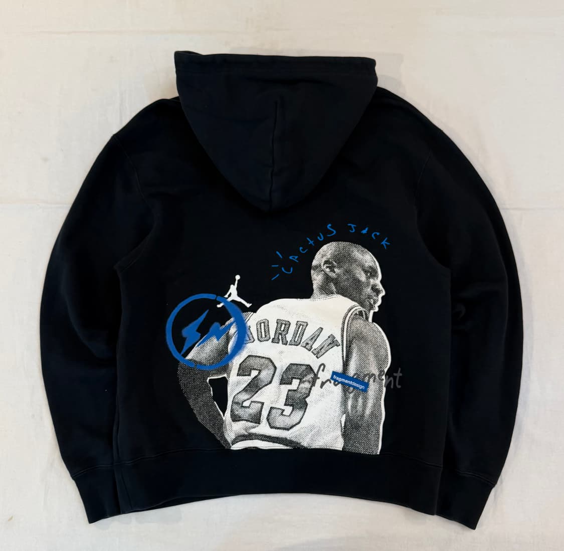나이키 조던 X 트래비스 스캇 프라그먼트 후드티 블랙 상품이미지4