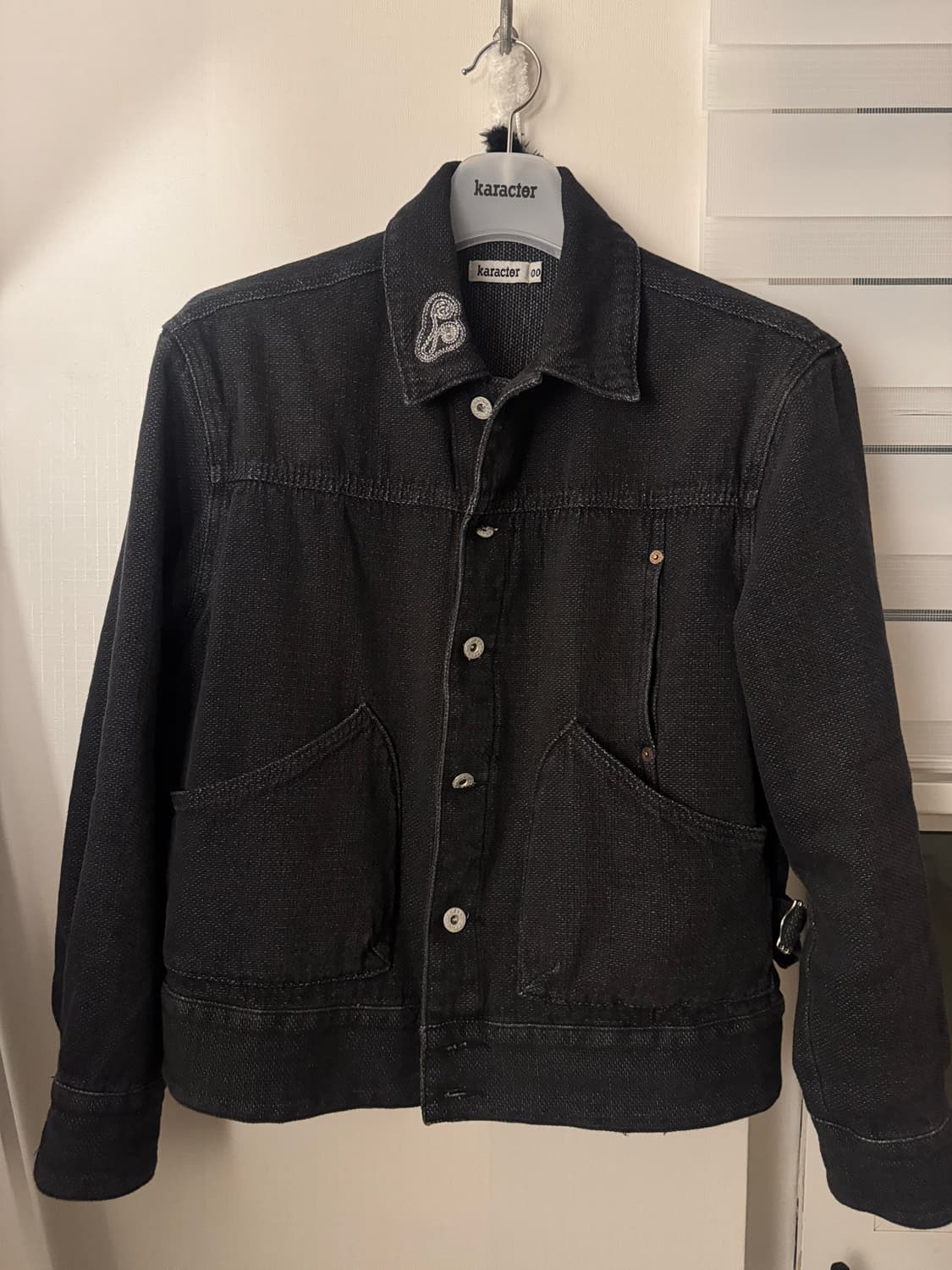 00사이즈)  카락터 데님 자켓 상품이미지1