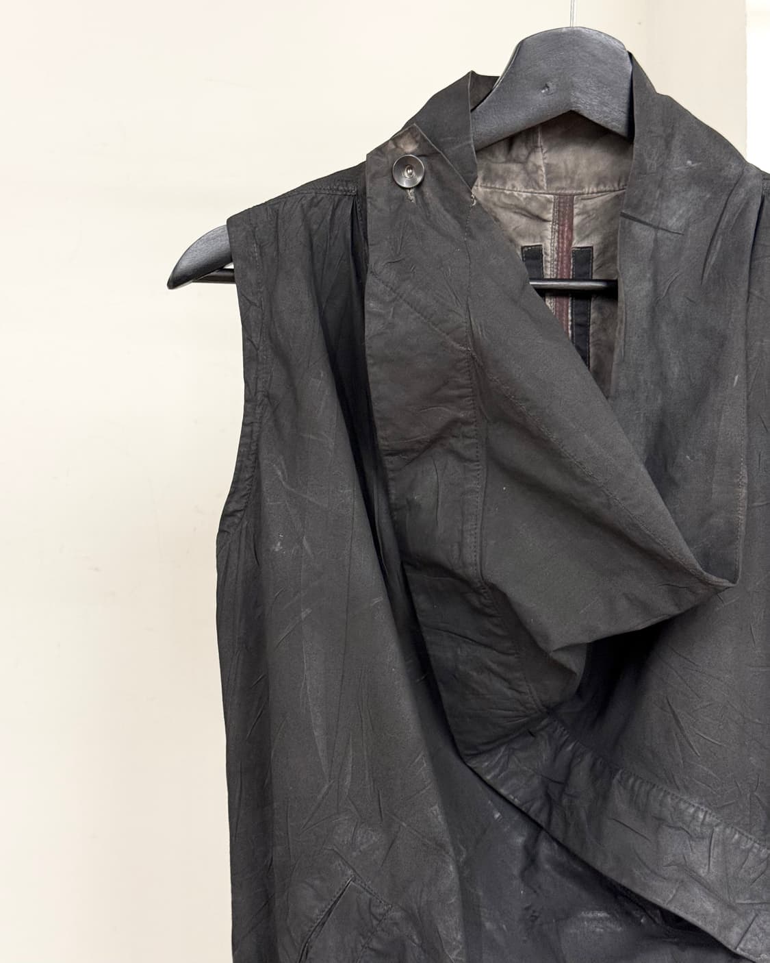 릭 오웬스 다크쉐도우 11ss 블랙 드레이프 베스트 상품이미지3