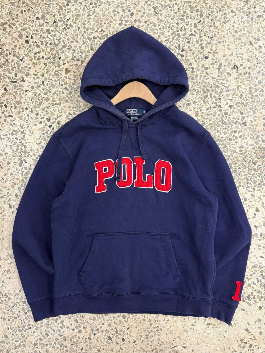 Polo 폴로 랄프로렌 네이비컬러 POLO로고 후드 티 상품이미지3