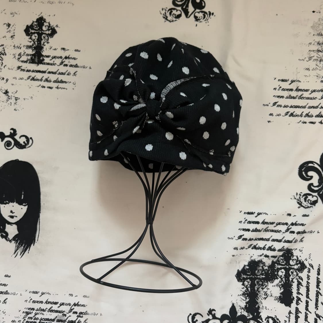 • black dot ribbon beanie 상품이미지4