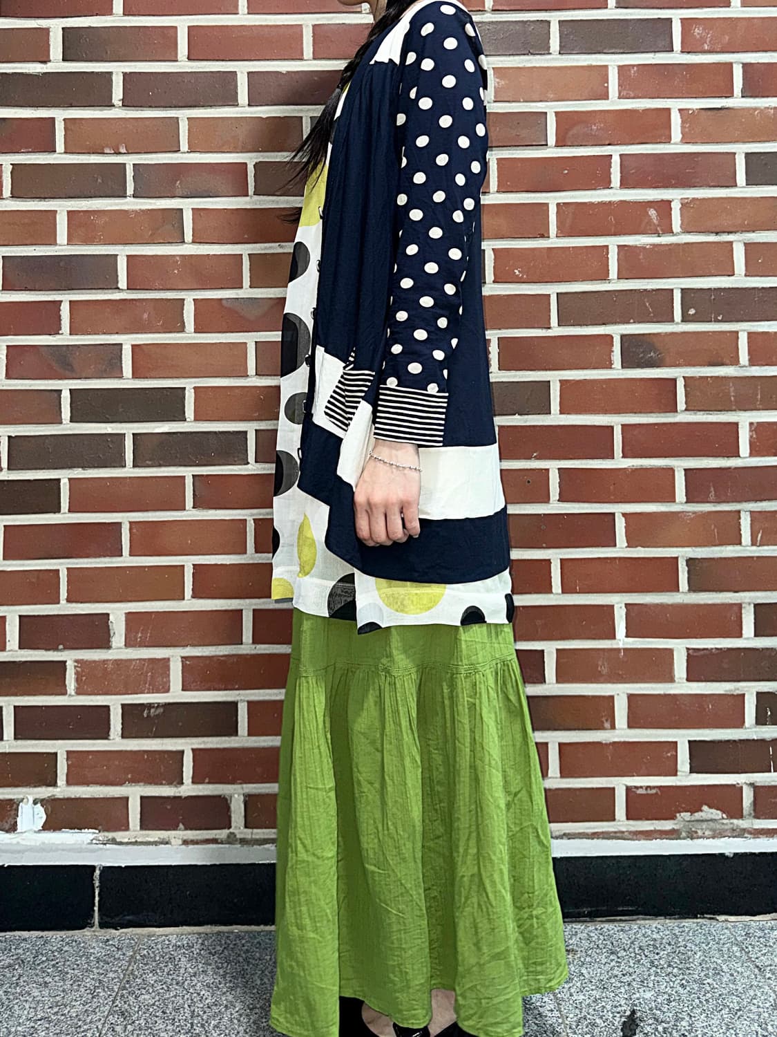 풋과일 도트 소녀 빈티지 코디세트 3pcs 상품이미지7