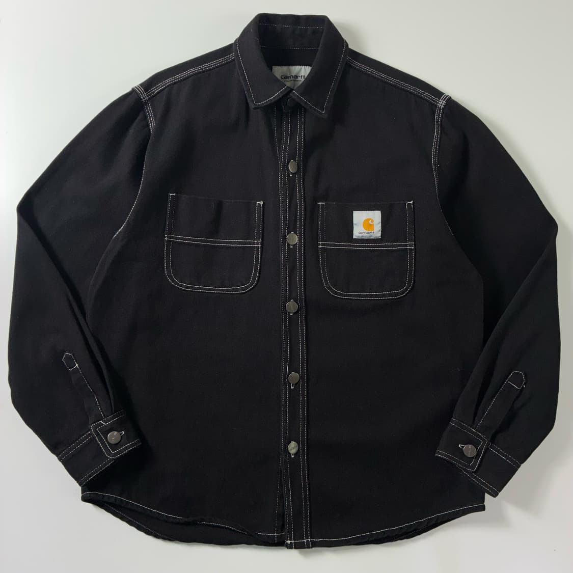 Carhartt  칼하트 WIP 초크 블랙 스티치 셔츠  상품이미지1