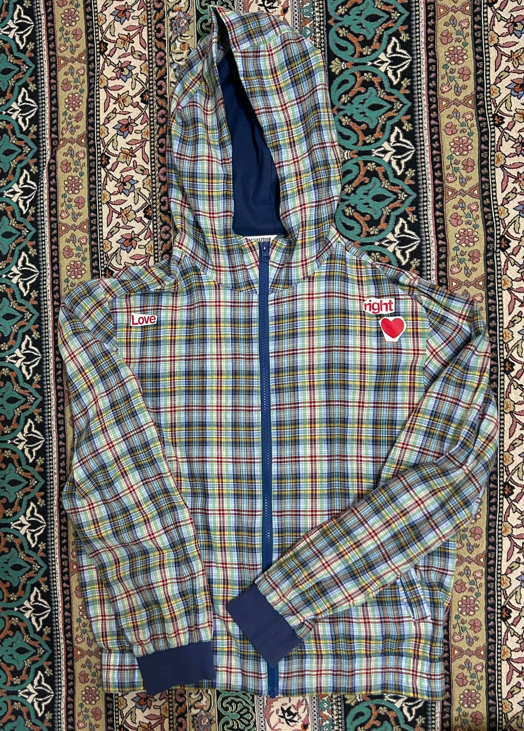 더뮤지엄비지터) LOVE CHECK JACKET 상품이미지3
