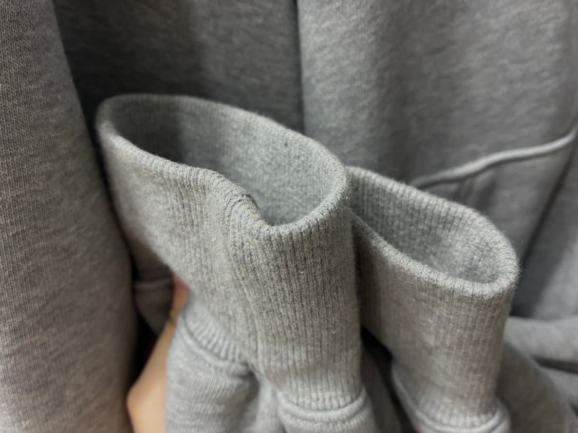 Dared 데어드 백 스터드 후드집업 그레이 상품이미지4