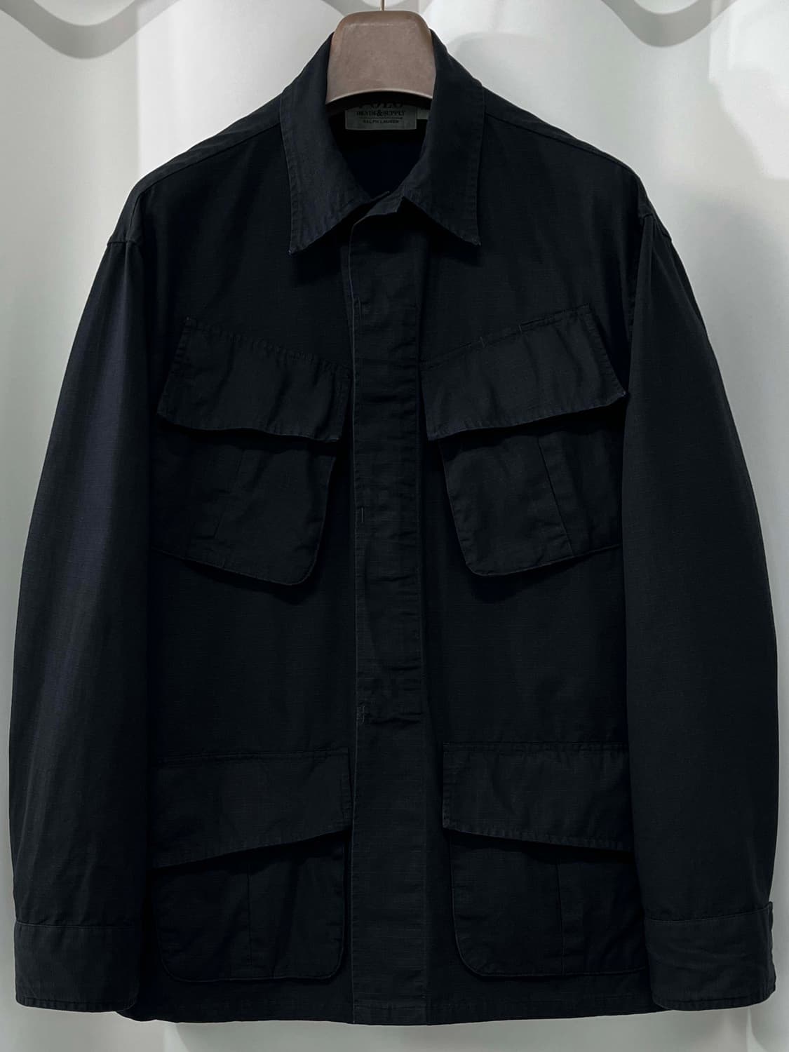 폴로 랄프로렌 퍼티그 립스탑 블랙 워시드 유틸리티 자켓 상품이미지1