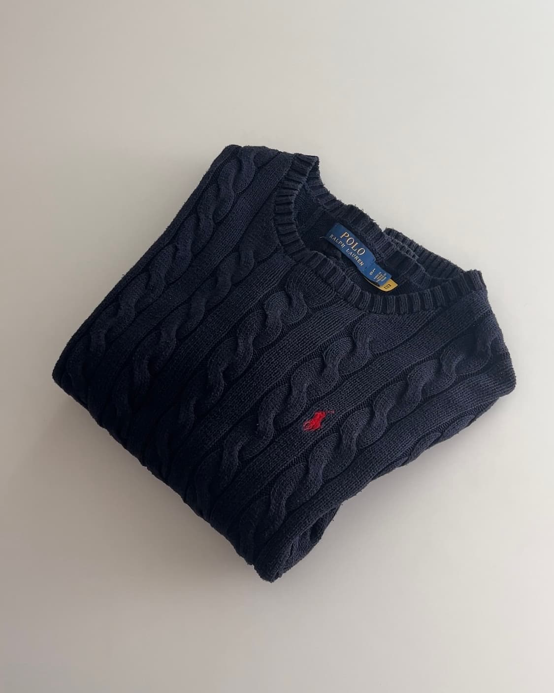 폴로 랄프로렌 네이비 케이블 니트 스웨터 L 상품이미지2