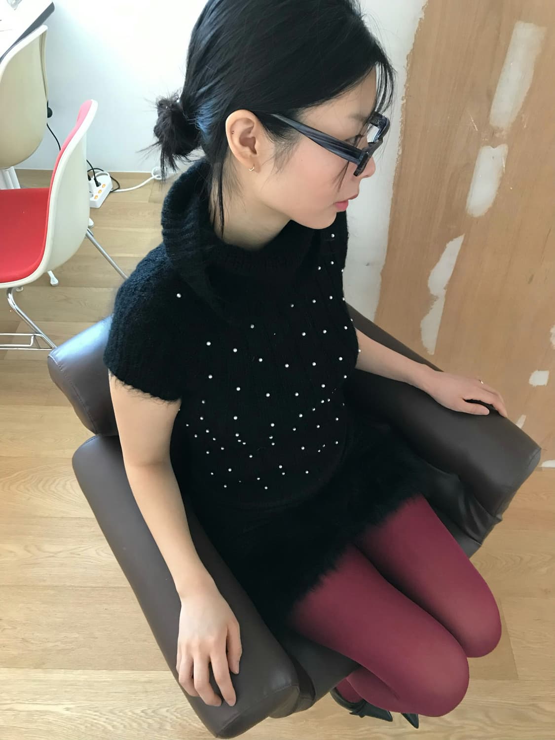 wool beaded half knit 상품이미지4