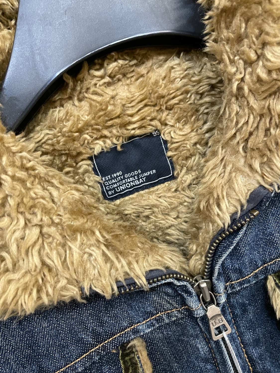 90’s 유니온베이 퍼 데님 후드 자켓 상품이미지7