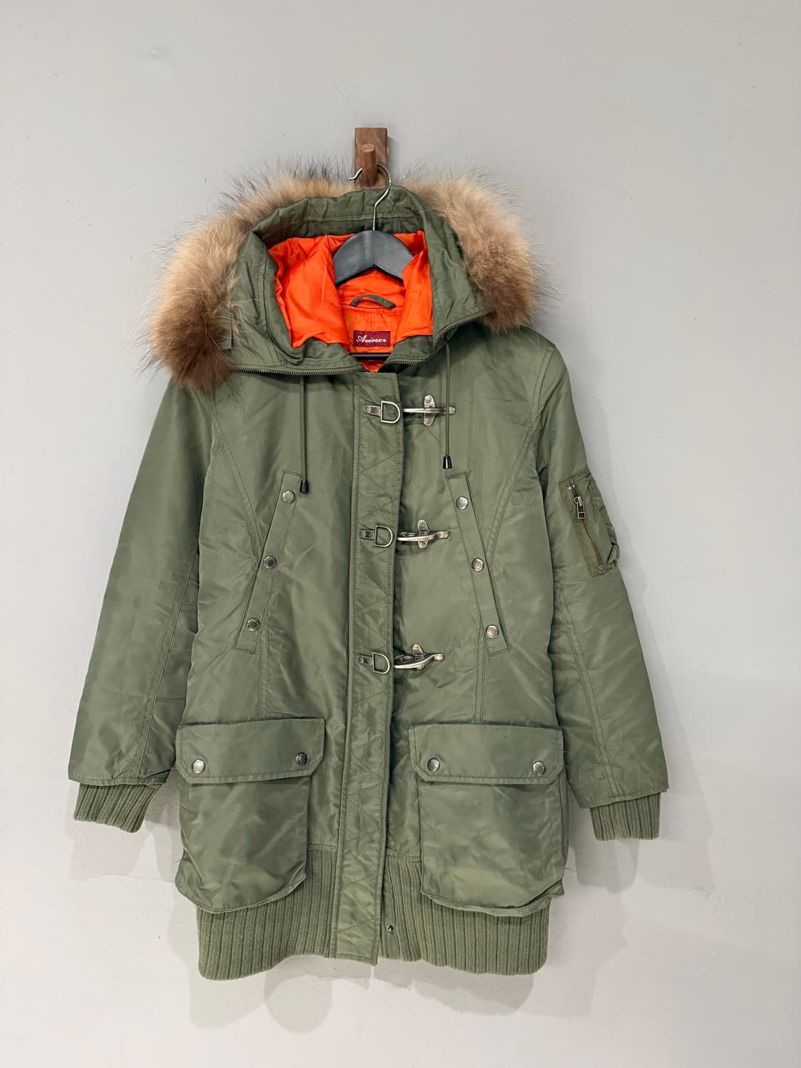 Avirex buckle detail fur trimming jumper 상품이미지6