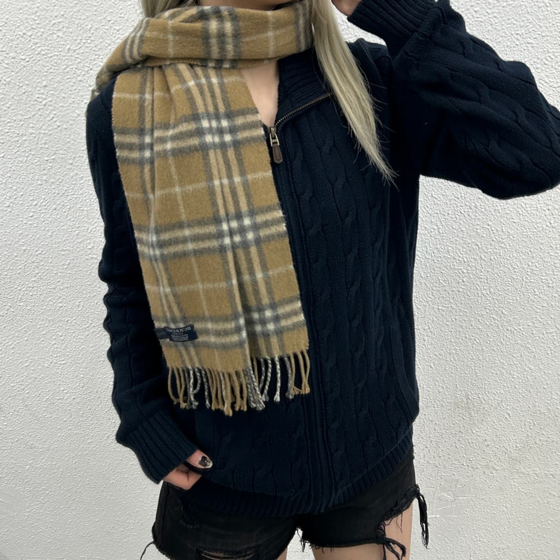 버버리 노바체크 캐시미어 머플러 상품이미지2