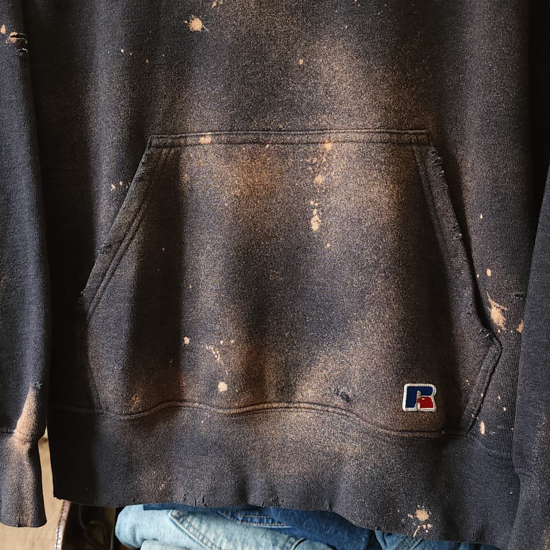 90s 러셀 후드 빈티지 스웻셔츠 러셀 썬페이딩 후드 불독 s 상품이미지7