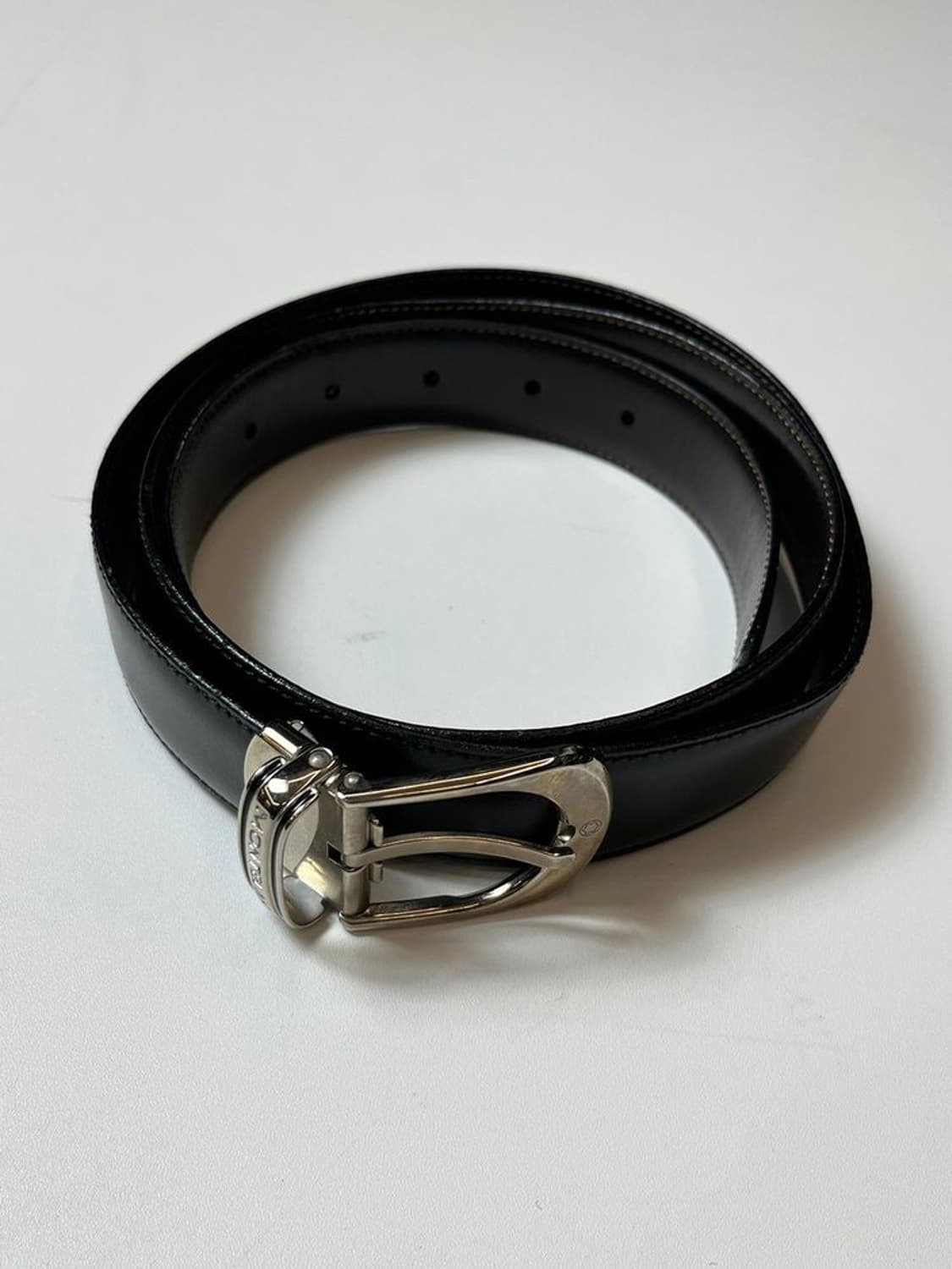 몽블랑 초판 홀스슈 버클 가죽 벨트 Q1339 상품이미지1