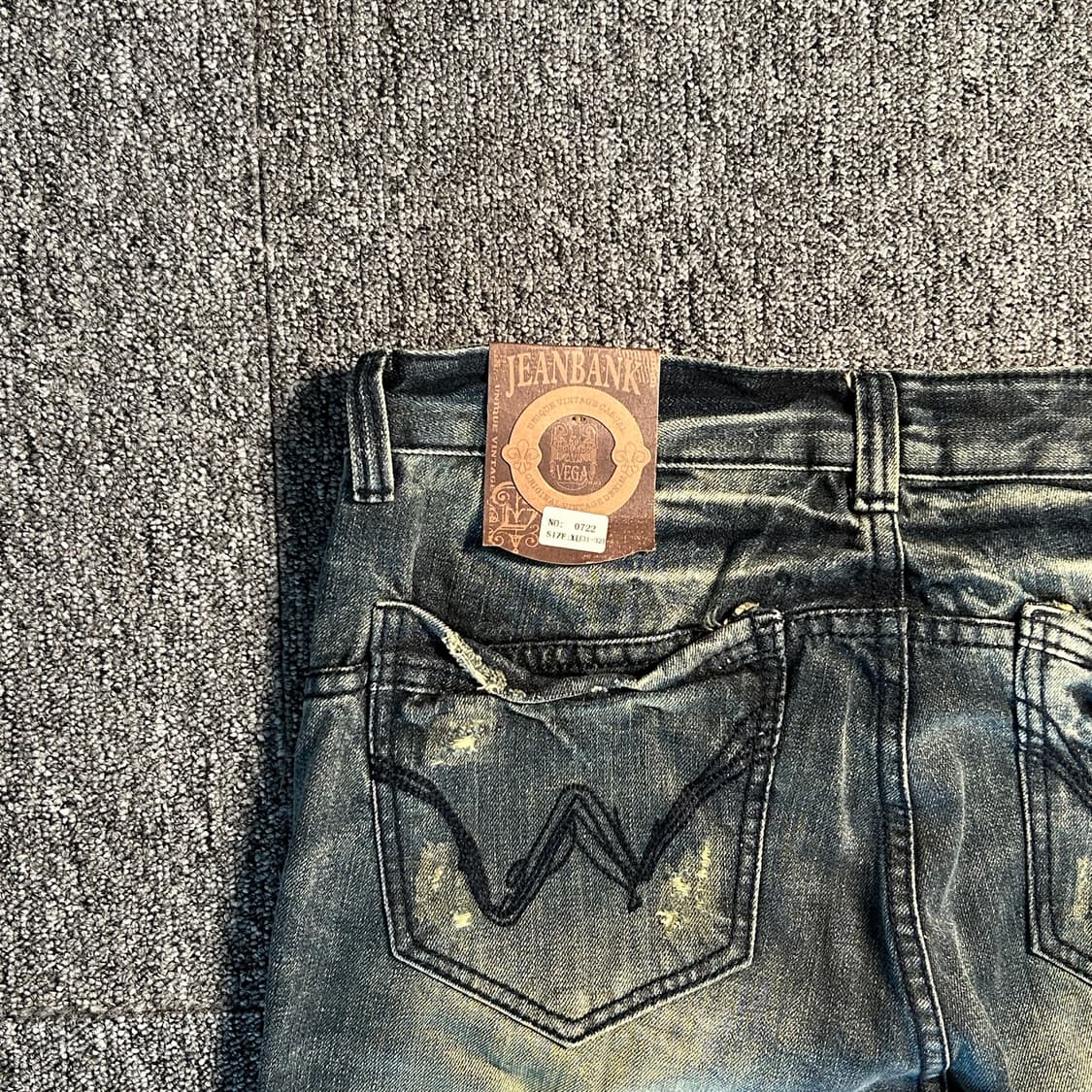 VEGA DENIM 빈티지 워싱 데미지 데님 팬츠 상품이미지5