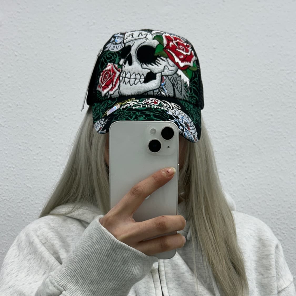 MEL AVE by Scott H Lee 2000s 스컬 타투 펑크 볼캡 상품이미지1