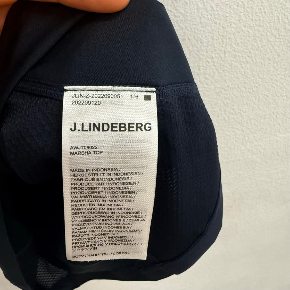 J.LINDEBERG (제이린드버그) 골프 반팔 티셔츠 블랙 L 상품이미지3